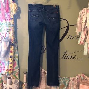 7 for all mankind straight leg jeans size 28